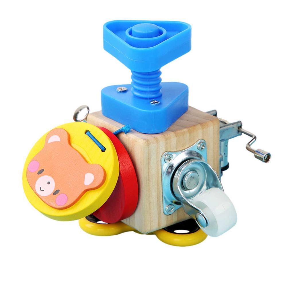 

Сенсорные деревянные игрушки Фиджет Занятый куб Доска для занятий Дорожный ящик с замком Детские подарки Music