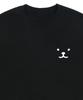 GRAVER [Unisex] Puppy Face Small Drawing Smile Sweatshirt_Black/White Logo