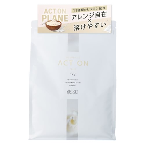 FIXIT ACTON Acton Whey Protein WPC 1kg, with 11 Vitamins, Made In Japan, 1kg WPC Protein, Rich (Plain)
