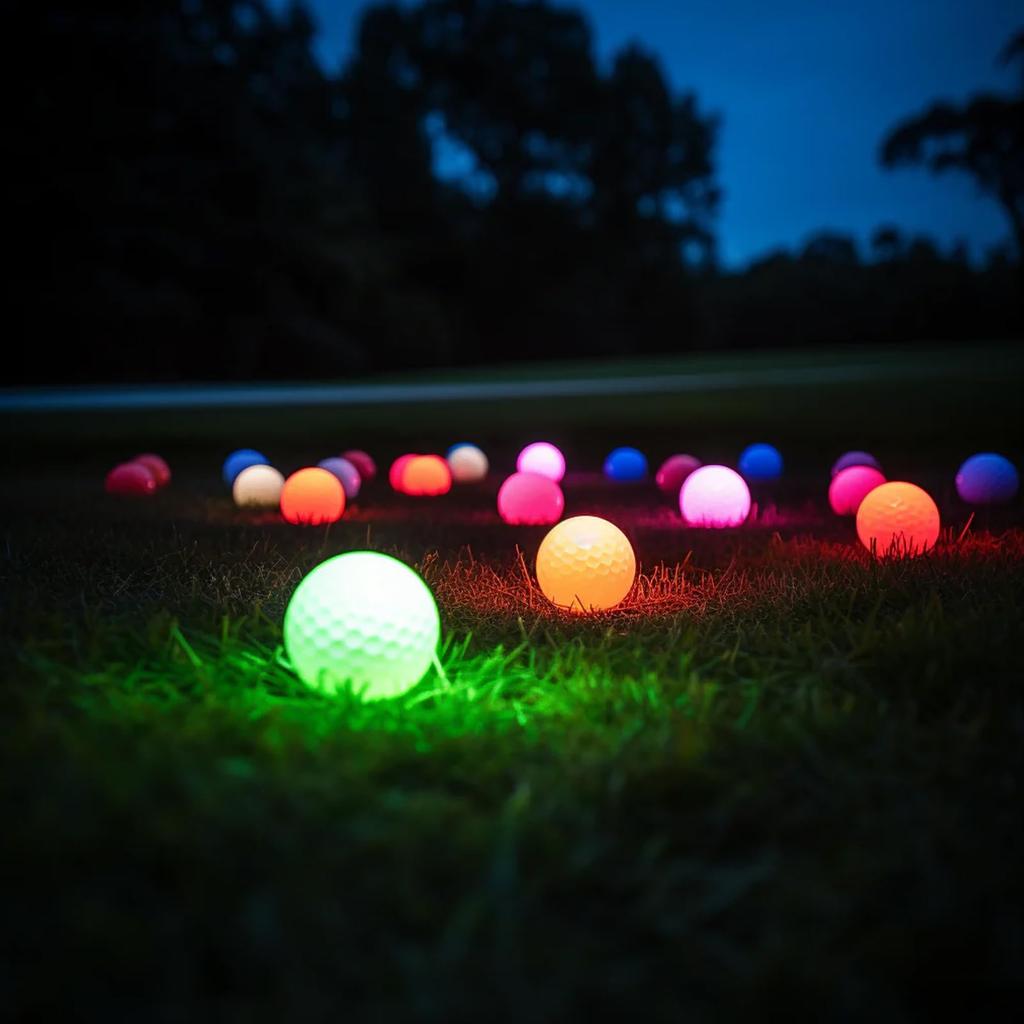 ZNLAKU Illuminating Golf Balls for Night Minutes of Popular Set of Practice, Built-in LEDs, 5-8 Illumination, Prizes, Multicolor, 6/12
