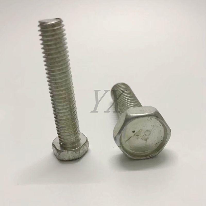 Galvanized Flat Head Hexagon Bolt Screw, Grade 4.8, M6-M8 x 110, GB21 Standard