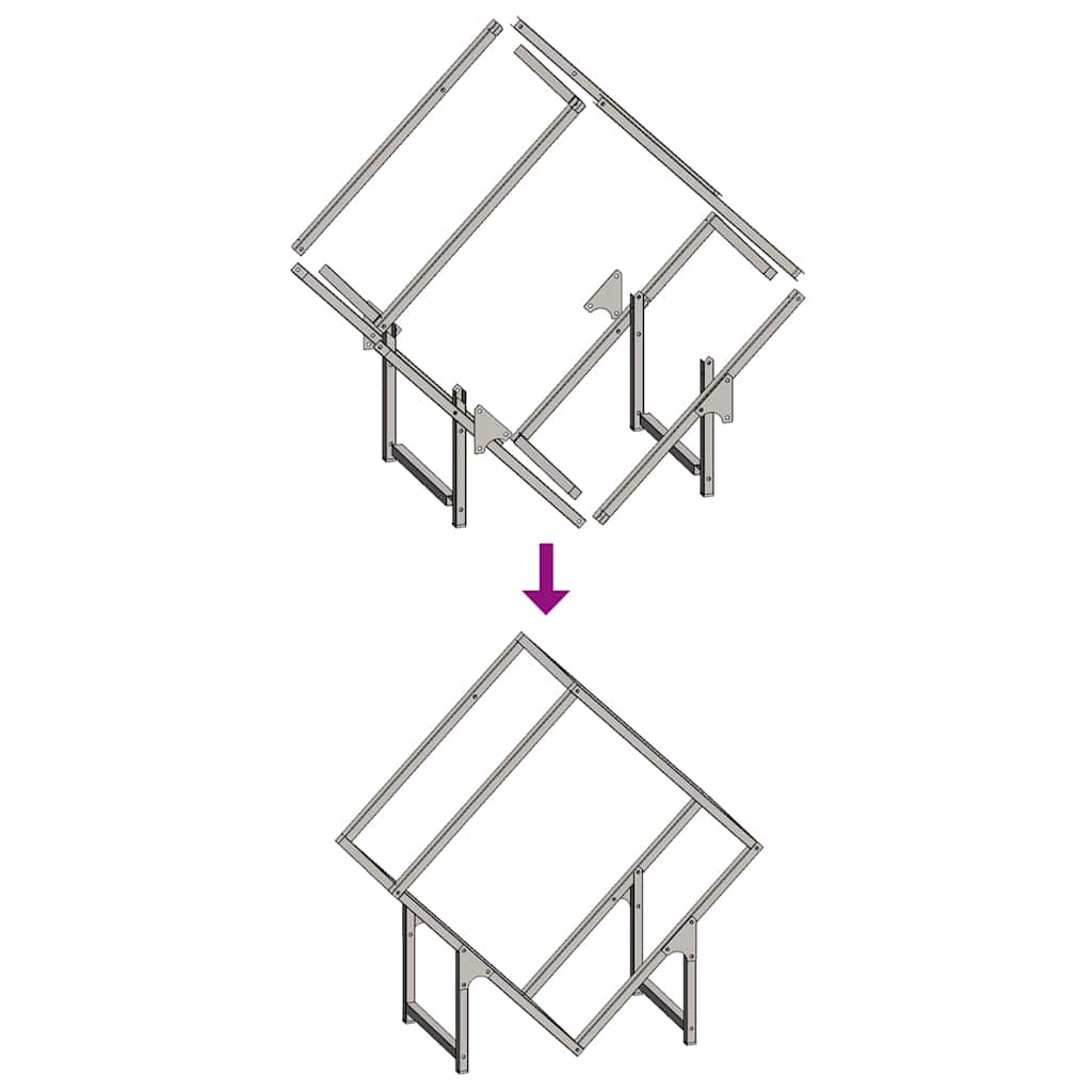 Firewood Rack White 60 x 25 x 60 cm Cold Rolled Steel