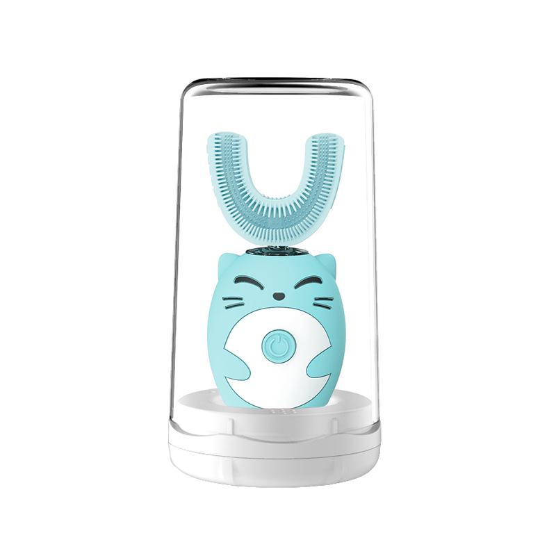 Popular U-Shaped Kids' Electric Toothbrush with Soft Silicone Bristles, Waterproof & Rechargeable