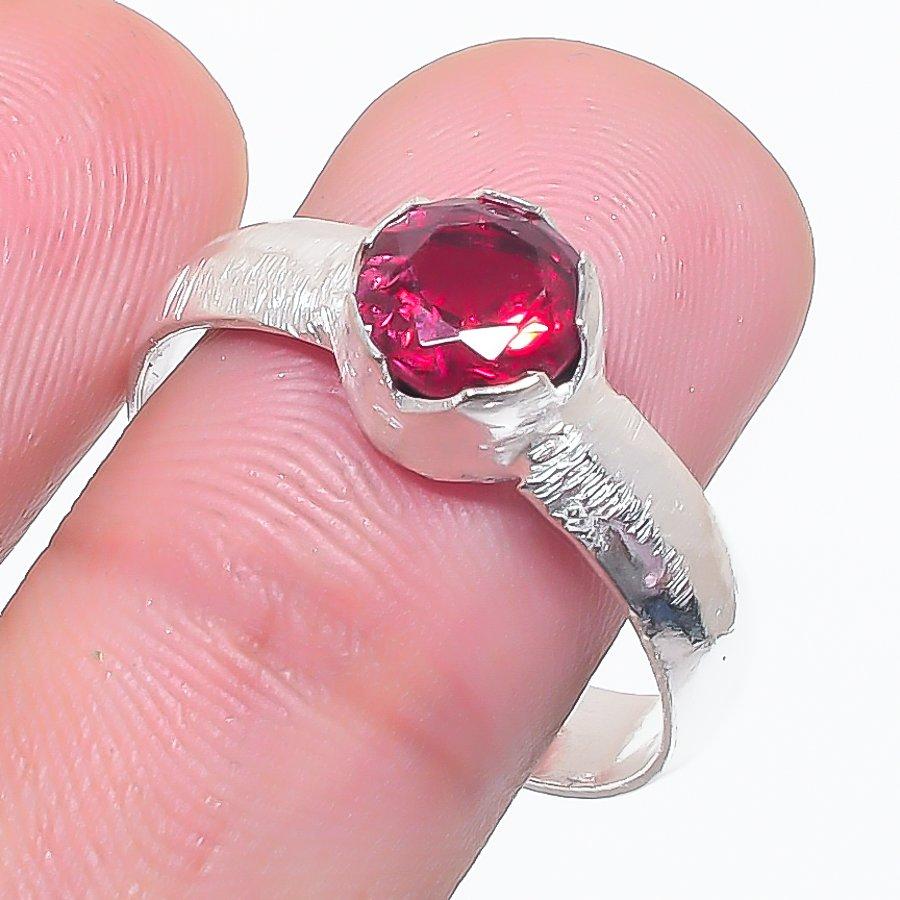 

Натуральный гранат драгоценный камень ручной работы 925 стерлинговое серебро ювелирное кольцо размер 9.5 i6a38