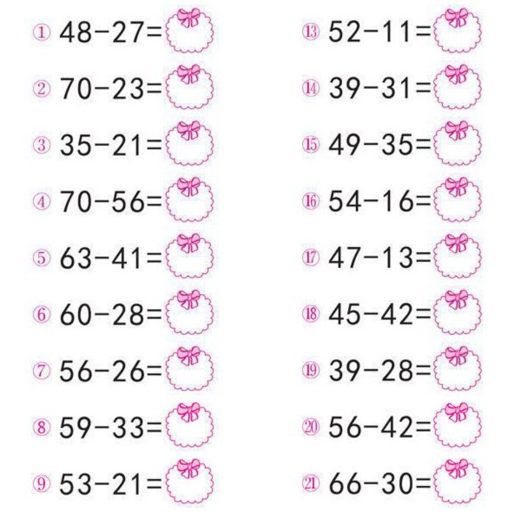 64 Pages Quick Calculation Arithmetic Exercise Books Mathematics Workbook  Primary School