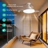 New Ceiling Fan Light Invisible Telescopic Blade Air Circulation Silent Dimming Timed LED Fan Ceiling Lamp Electric Fan Decor
