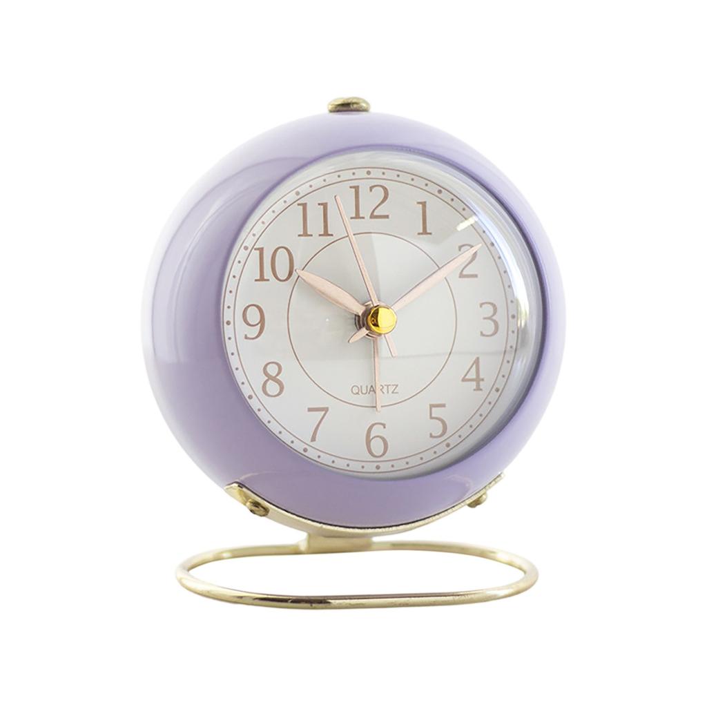 Metal Alarm Clock Creative Silent Children's Electronic Alarm Clock Simples Living Room Bedroom Student Night Light Timing Clock