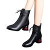 Ladies Shoes  High Quality Side Zipper Women's Boots Fashion Front Lace-up Modern Boots Women New Pointed Toe Ankle Boots