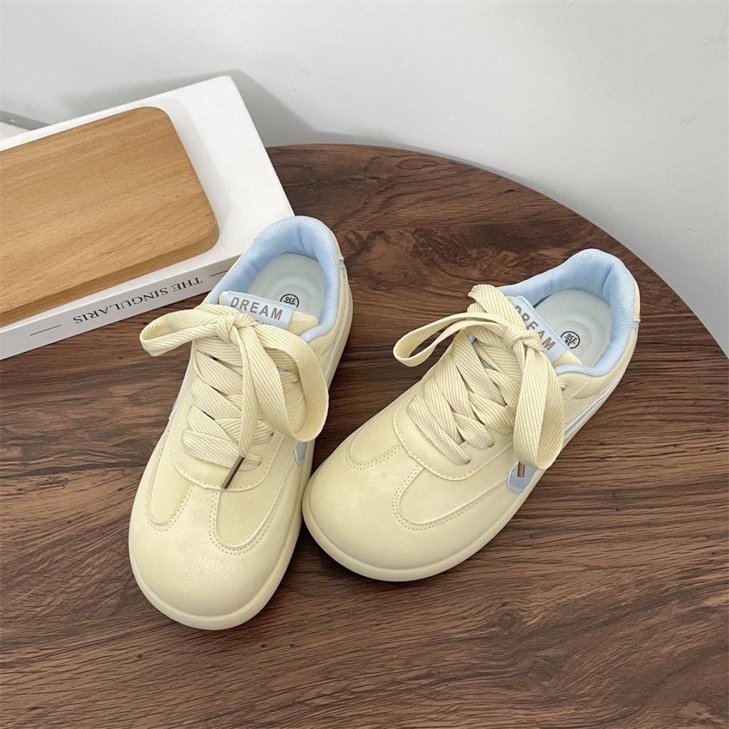 Retro platform women's new spring and autumn versatile shoes, mango head platform white shoes