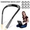Lampada da lettura a LED con luce da collo, dimmerabile, ricaricabile, flessibile, morbida, leggera, a mani libere