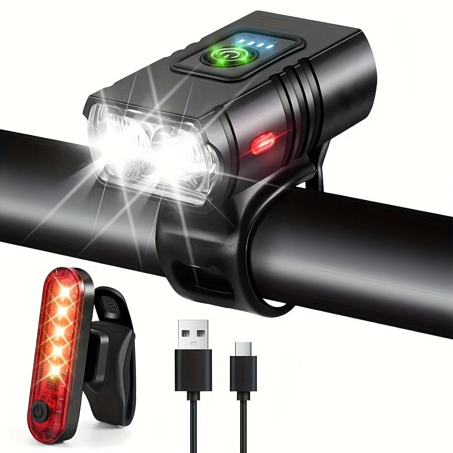 Front Bike Light USB Rechargeable Power Display Bicycle Led Light Waterproof Bicycle Headlight Flashlight Cycling Accessories