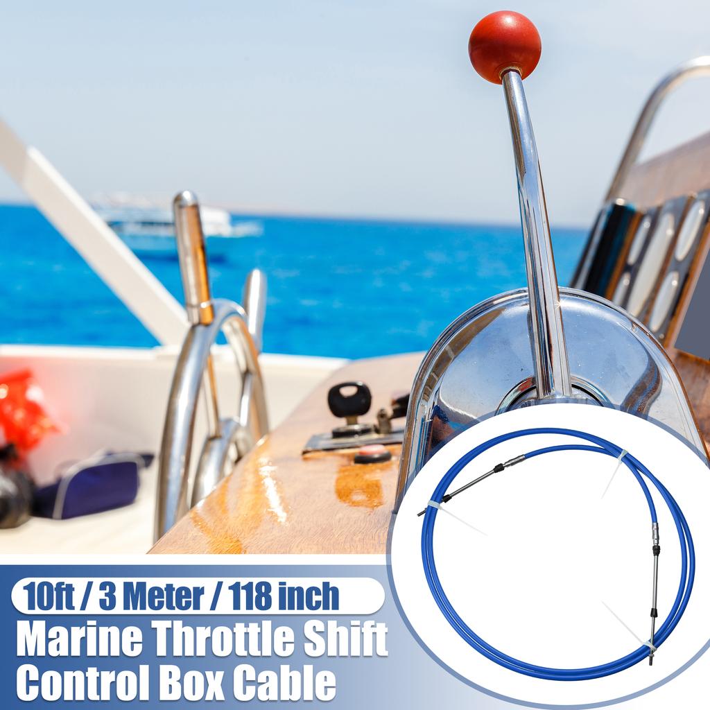 Motoforti 1/2pcs 10ft 13ft 16ft 20ft 24ft Marine Throttle Cable 3300/33C Throttle Shift Remote Control Cable 3M-6M for Yamaha
