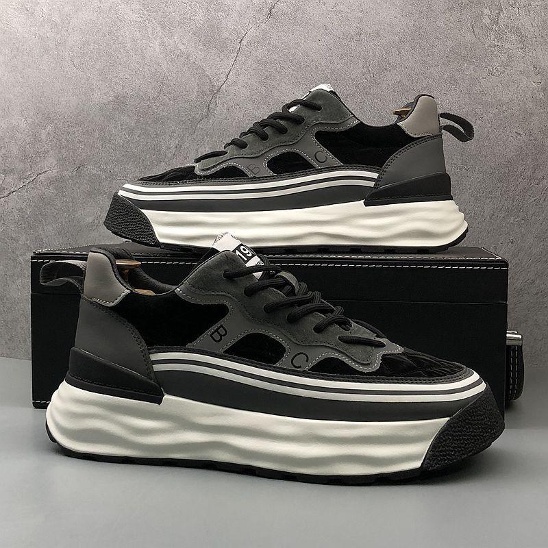 

Классические модные свадебные туфли для вечеринок, весенние, дышащие, удобные, спортивные, повседневные, с круглым носком, на толстой подошве, деловые 38 чёрный