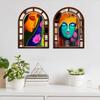 Sehaz Artworks RadhaKri Mirror Jharokha Wall Decor for Living Room-40x30 CM Wall Hanging Wall Hangings For Living Room, Home Decoration Items