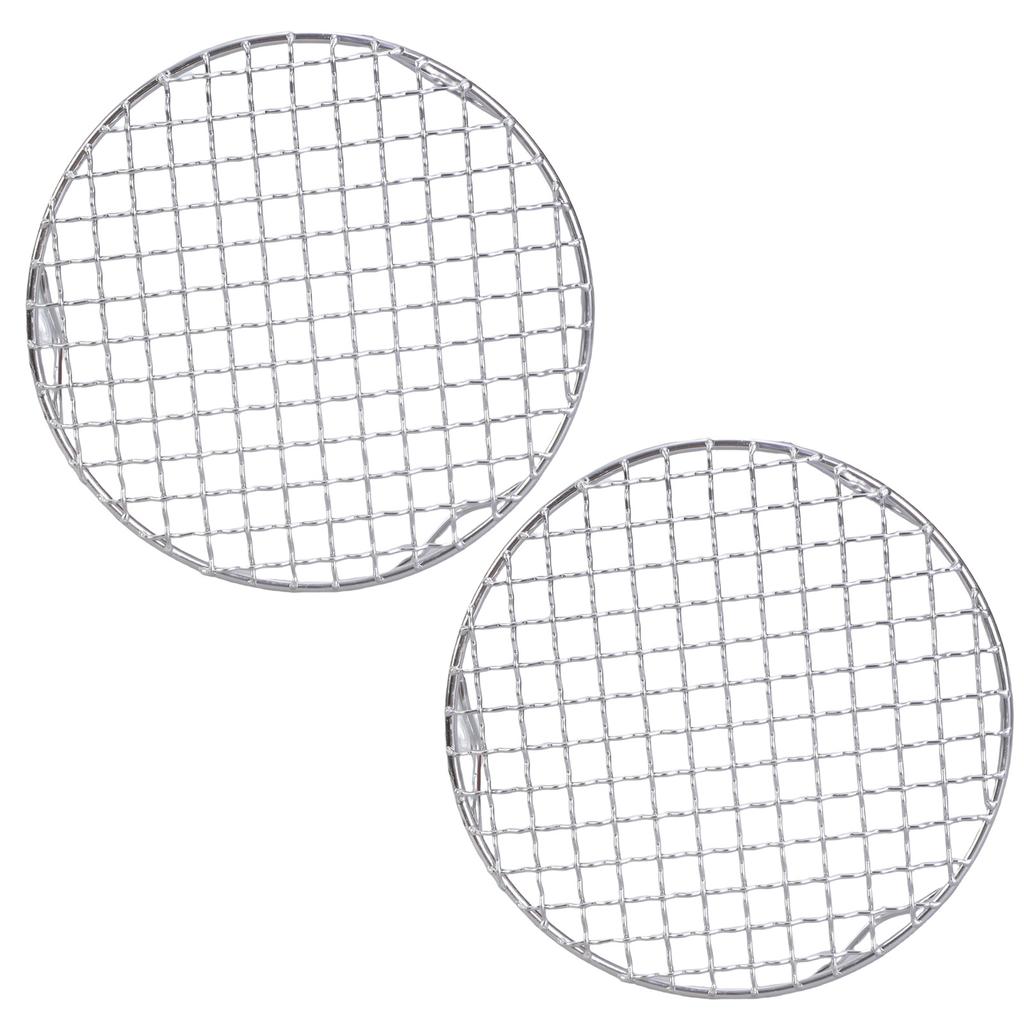 Stainless Steel Round Baking Rack Outdoor BBQ Accessories Easy Cleaning Suitable for Grilling Roasting and Cooling