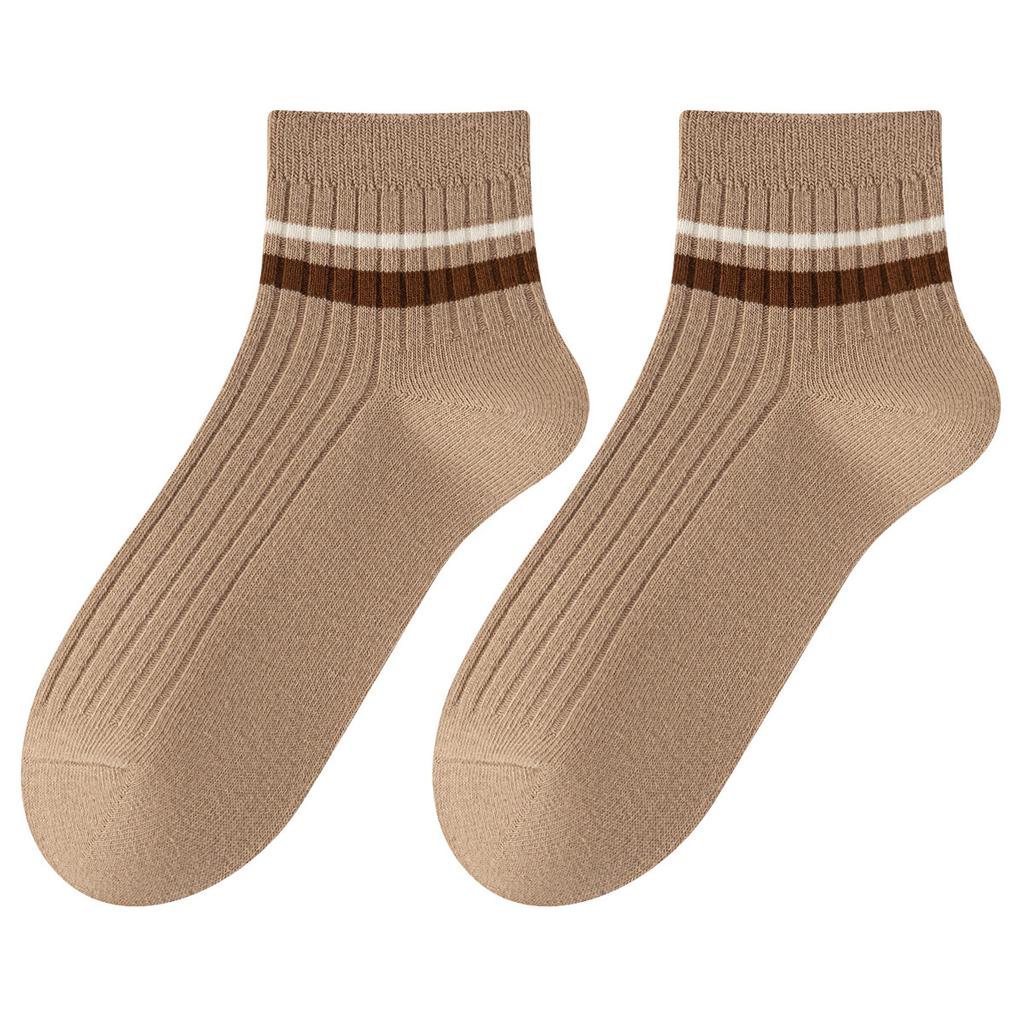 Socks Autumn Socks Maillard Double Needle Soft Cotton Socks Trend Versatile Socks