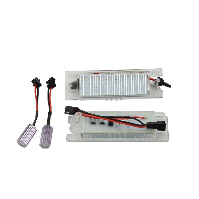 2x LED Number License Plate Light Lamp Assembly For Fiat 500L 500X Bravo Brava Grande Punto Evo Tipo Doblo Linea Car Styling