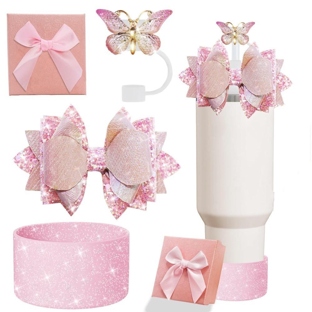 

с Подарочной Упаковкой Украшение Соломенной Шляпы для Стакана Stanley 30 унций/40 унций Украшения розовый