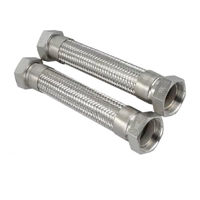 SHUANGCAI Stainless Steel Threaded Braided Flexible Hose DN40 (1.5 inch) 1.5 inch