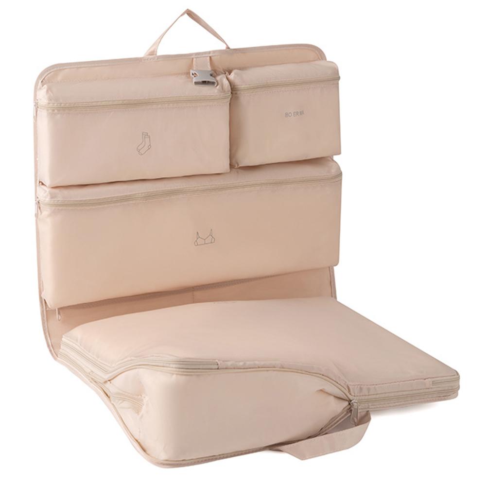 6 in 1 Compression Packing Cubes Travel Organizer Foldable Hanging Clothes Storage Bag for Suitcase