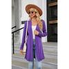 Spring and Autumn Women's Knitted Cardigan Solid Color Button Loose Long Sleeve Cardigan Knitted Cardigan