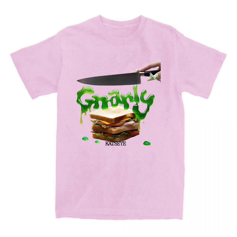 Katseye Gnarly Tee Short Sleeve Cotton Summer T-shirt for Female Casual Korean Girls' Band Tshirts Fashion Women Shirts