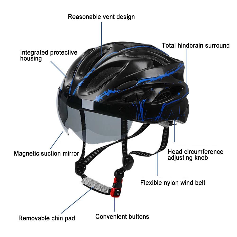Fahrradhelm Kollisionsschutz Kopfschutz Sicherheitshelm mit Rücklicht Tragbar Leicht Ultraleicht Verstellbar für Männer Frauen
