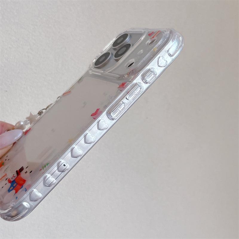 Sequin Edging Christmas Rabbit Phone Case for iPhone 14/15/16 Pro Max/17