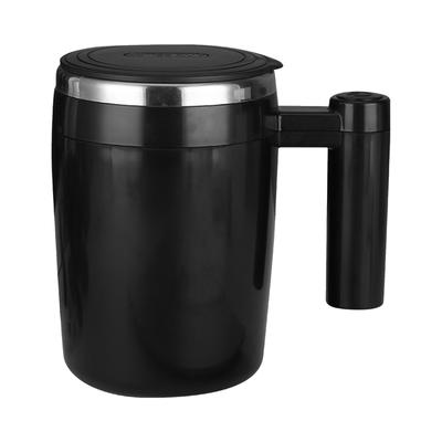 Caneca com agitação automática de 380 ml com tampa Xícara de café com agitação magnética automática elétrica de aço inoxidável