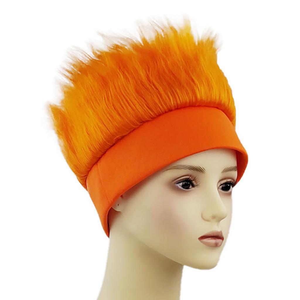 Brasiliansk Fotballfan Parykk Vill Fotballkamp Hodeplagg Heie Kostyme Hatt for Sportsarrangementer Karneval og Supportere