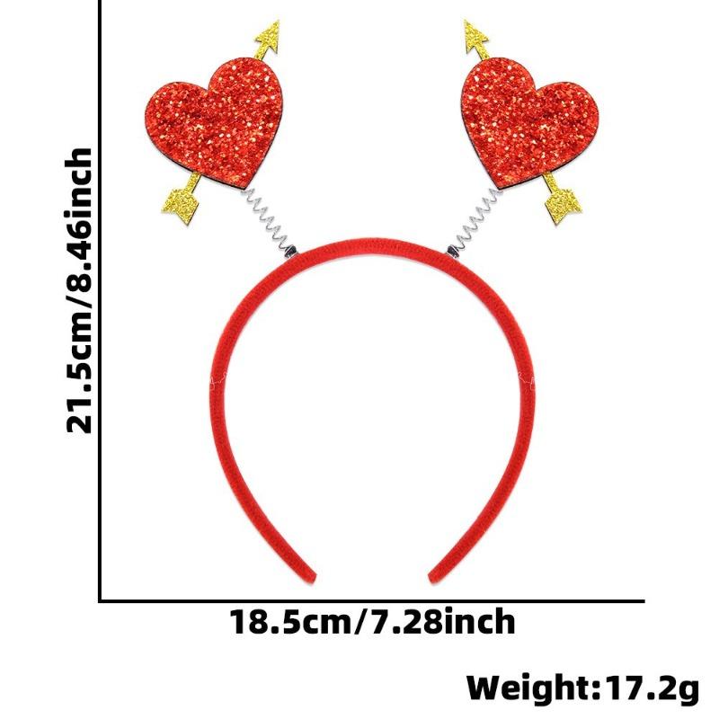 1 Valentine's Day Love Themed Headband for Valentine's Day Party Romantic Outfit with Love Elements and Diverse Design Styles