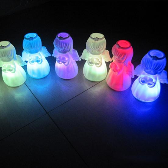 1Pc Creative Lamp Colorful LED Angel Night Light Bed Wall Lamp Home Illumination