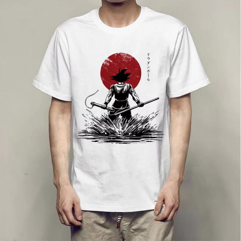 2026 new Mockerythemed cartoon anime Tshirt featuring Dragon Balls Goku with a shortsleeved design for Saiyan style