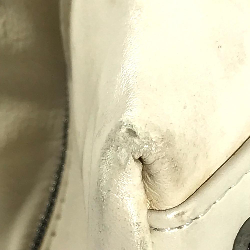 CHANEL CC CC Mark logo Chain logo Bag Mini Duffle Bag Hand Bag Leather White