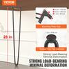 711.2MM Hairpin Furniture Legs, Metal Home DIY Projects for Nightstand, Coffee Table, Desk, 226.8KG Load Capacity with Rubber Floor Protectors, Metal