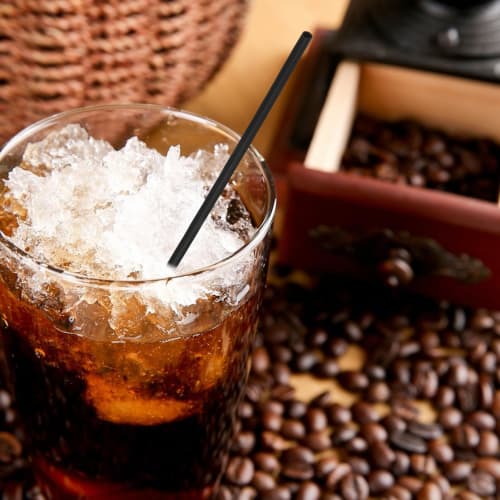 NIYANGLE 1000-Pack Disposable Straws, Black, 100% Diameter, for Coffee