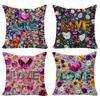 Valentine's Day Gift Diamond Love Pillowcase Single-sided Printed Sofa Bedroom Cushion Cover LOVE Pillowcase
