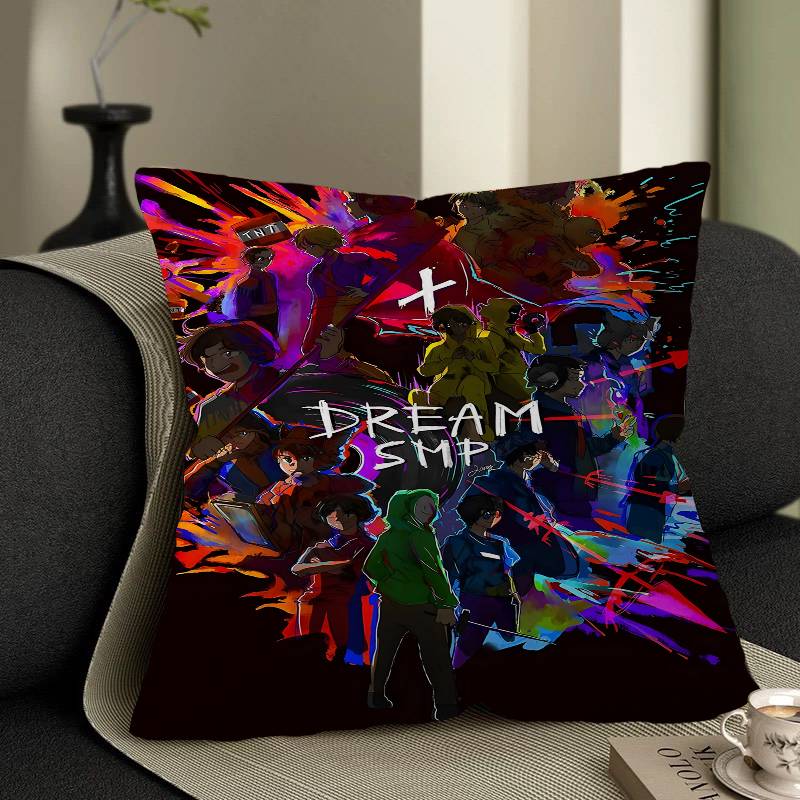Dream Smp Japanese Anime Cushion Cover Pillowcase Upholstery Sofa Throw Pillow Home Decor Pillowcas