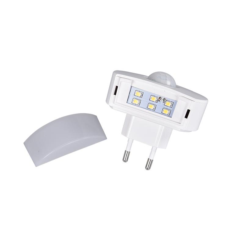 3W Plug-in Motion Sensor Night Light 0.2W Sleep Mode 4100K Neutral White EU 2-Pin Plug Auto On/Off for Bedroom Corridor Wardrobe