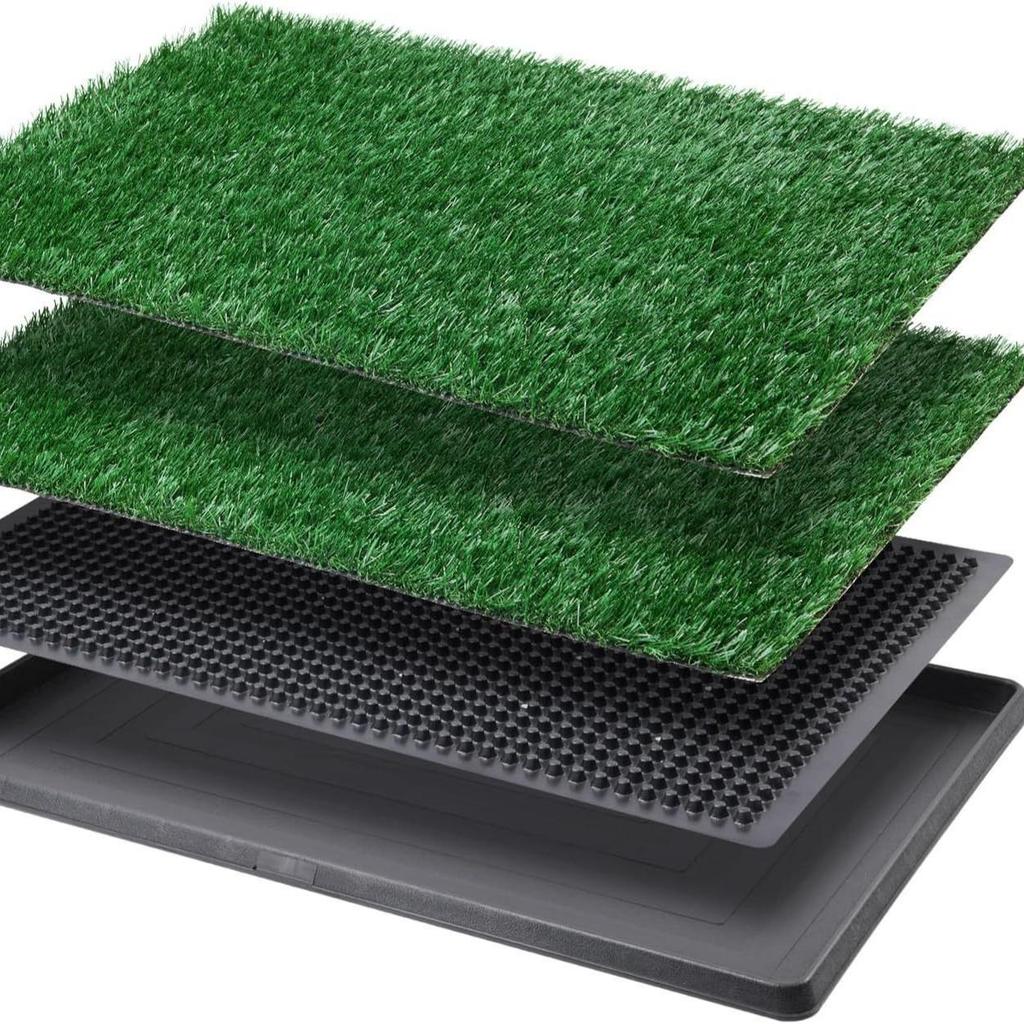Indoor Dog Toilet Grass Mat with Replaceable Waterproof Urine Pad