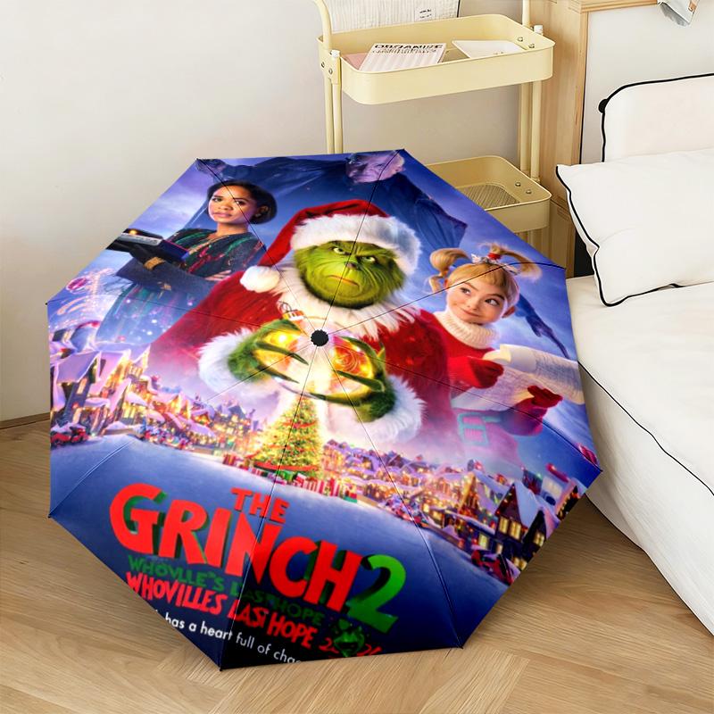 Christmas Comedy How the Grinch Stole Christmas Umbrella home essential wrought iron eight legged multifunctional travel camping essential umbrella 11
