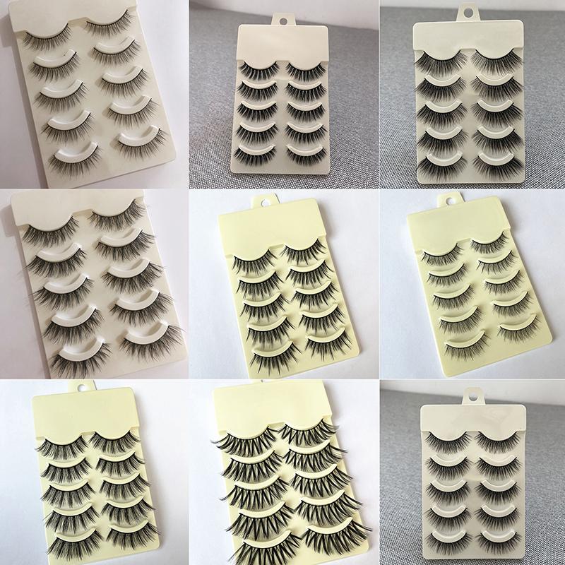 Set Valse Wimper Pluizige Enkele Wimperextensions Make-up Pluizig, Zacht En Natuurlijk Resultaat