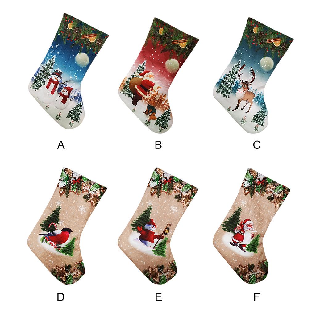  Christmas Decorations New Year Gifts Santa Snowman Socks Christmas Socks Gift 