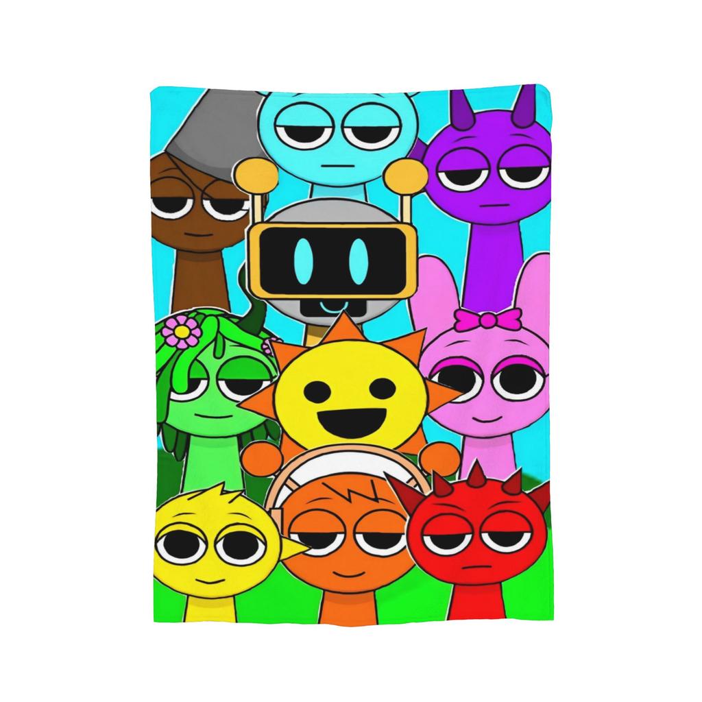 Sprunki Game Flannel Blanket Pinki Raddy Simon Funny Throw Blankets for Home 200x150cm Bedspread,