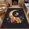 Bee and Moon Divination Print Carpet for Living Room Bedroom Bedside Sofa Table Floor Mat  Large Size Home Area Rug Decoration