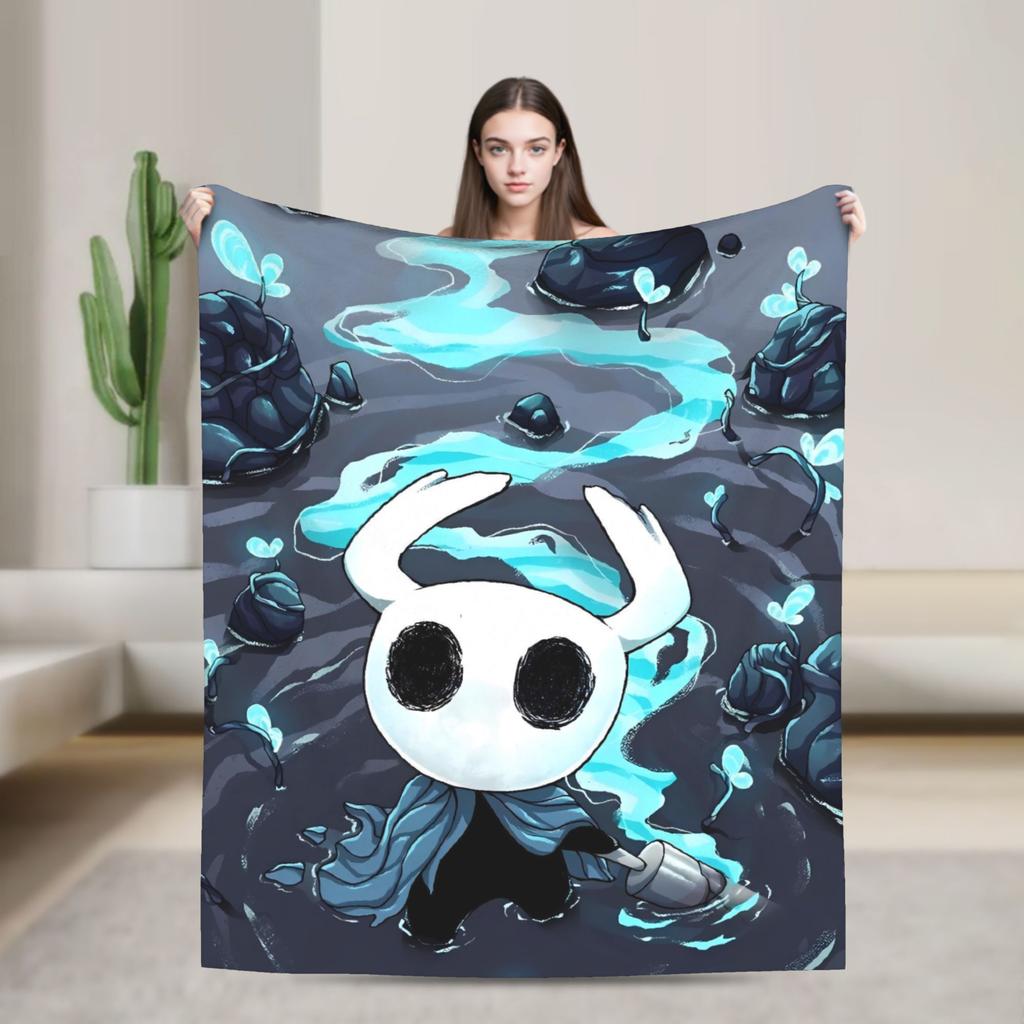 Hollow Knights Super Warm Blanket Girls Boys Plush Bedding Throws Print Couch Chair Flannel Bedspread Sofa Bed Cover