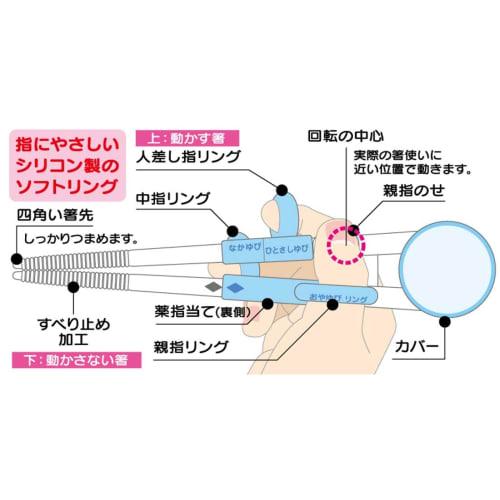 Skater Children's Training Chopsticks, 14cm, Ages 2-7, Right-Handed, Square Tips for Easy Grip, "Gaspard and Lisa" ADXT1-A