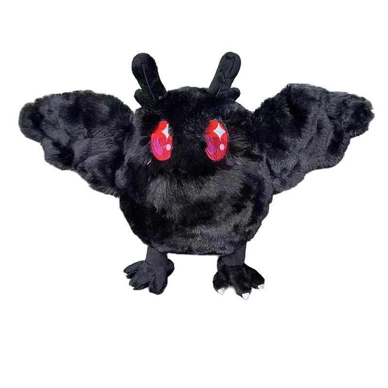 28cm Mothman Plush Toy Horror Cartoon Anime Soft Stuffed Doll Festival Birthday Gift 28cm