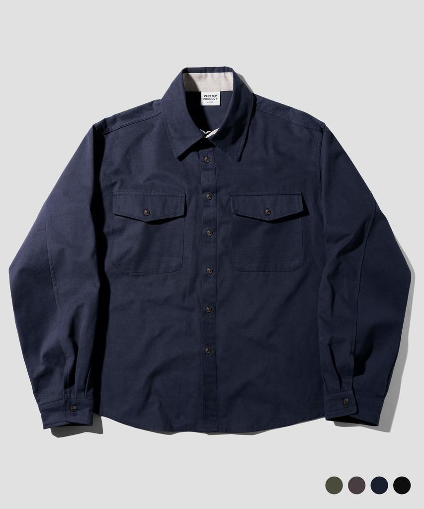 PERSTEP Cotton Two-Pocket Shirt Navy Smls4686