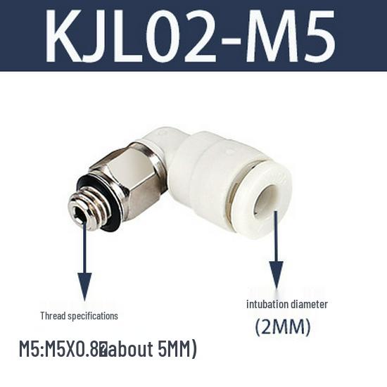 SMC Pneumatic Mini Right Angle Elbow Push-to-Connect Fitting KJL Series